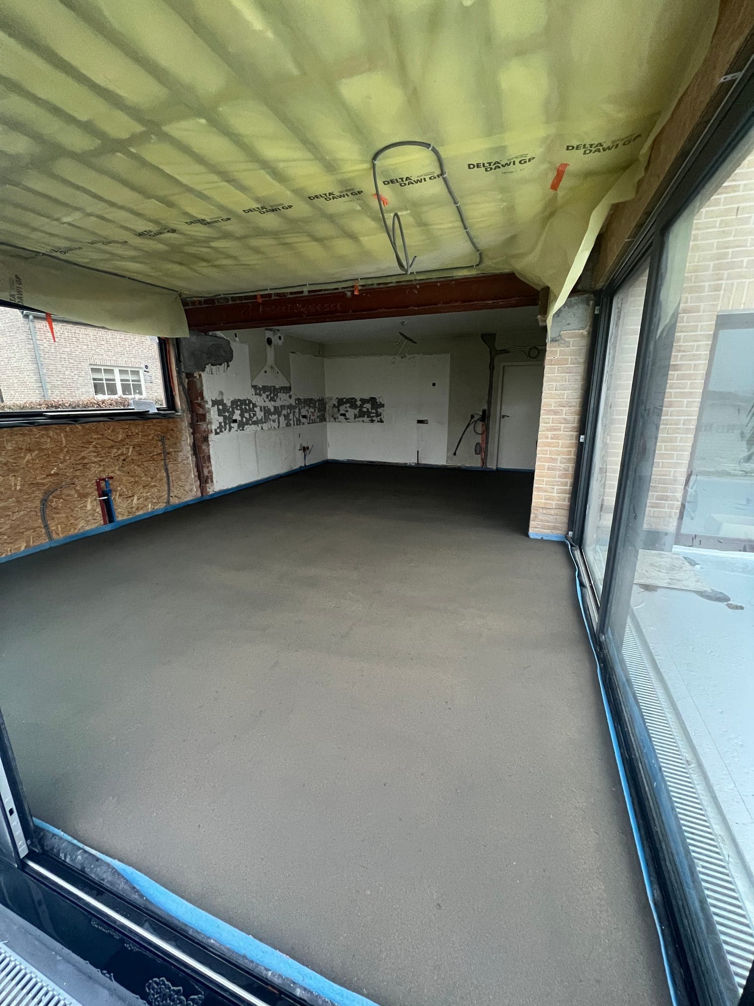 Espace avec nouvelle chape